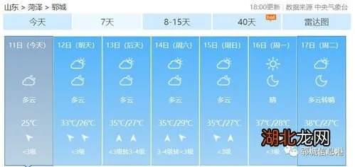 郓城天气(郓城天气预报最新今天) 郓城天气(郓城天气预报最新今天)